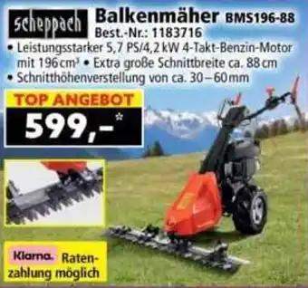 Scheppach Balkenmäher BM5196-88