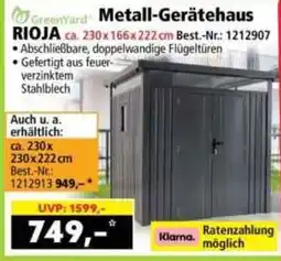 Norma GreenYard Metall-Gerätehaus RIOJA Angebot