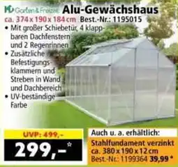 Norma Garten & Freizeit Alu-Gewächshaus Angebot