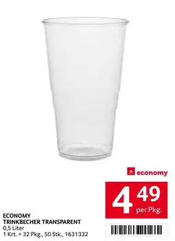 Transgourmet Economy Trinkbecher Transparent Angebot