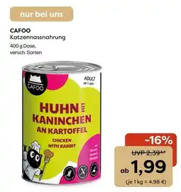 ZOO & Co CAFOO Katzen Nassnahrung Huhn mit Kaninchen an Kartoffel Angebot