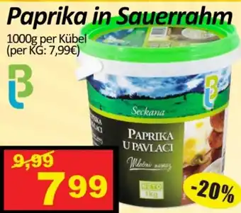 Paprika in Sauerrahm