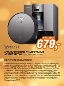Expert Saugroboter mit Wischfunktion + Absaugstation Deebot X11 Omnicyclone Angebot