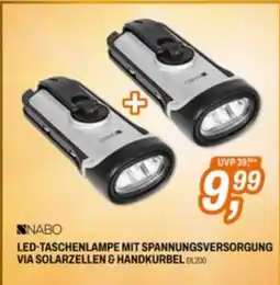 Expert NABO LED-Taschenlampe mit Spannungsversorgung via Solarzellen & Handkurbel DL200 Angebot