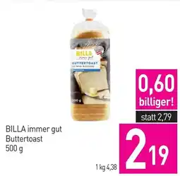 Sutterlüty BILLA immer gut Buttertoast Angebot