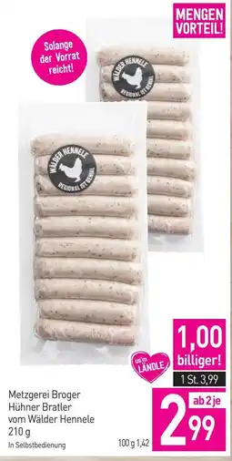 Sutterlüty Metzgerei Broger Hühner Bratler vom Wälder Hennele Angebot