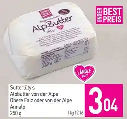 Sutterlüty Sutterlüty's Alpbutter von der Alpe Angebot