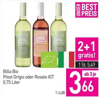 Sutterlüty Billa Bio Pinot Grigio oder Rosato IGT Angebot