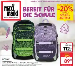 Maximarkt Schulrucksack neoxx Angebot