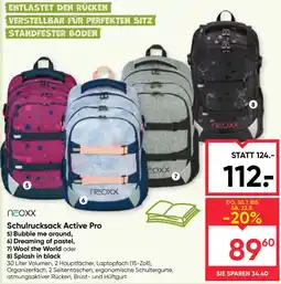 Maximarkt Schulrucksack Active Pro Angebot