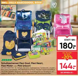 Maximarkt Jolly Schultaschenset Flexi Goal, Flexi Heart, Flexi Motor oder Pink Unicorn Angebot