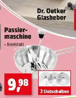 Thomas Philipps Dr. Oetker Glasheber Passiermaschine Angebot