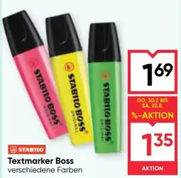 Maximarkt Textmarker Boss Angebot