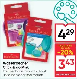 Maximarkt Faber-Castell Wasserbecher Click & go Pink Angebot