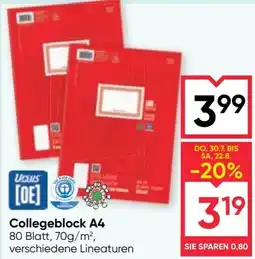 Maximarkt Ursus [OE] Collegeblock A4 Angebot