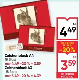 Maximarkt Edition Dürer Zeichenblock A4 Angebot