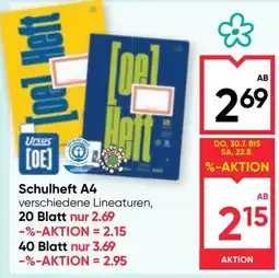 Maximarkt Ueckels [OE] Schulheft A4 Angebot