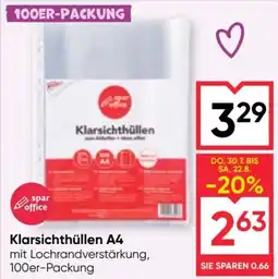 Maximarkt Klarsichthüllen A4 Angebot