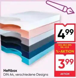 Maximarkt Heftbox DIN A4, verschiedene Designs Angebot