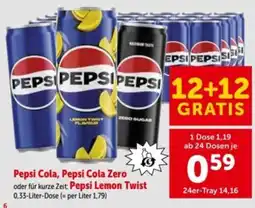Interspar Pepsi Cola, Pepsi Cola Zero oder für kurze Zeit: Pepsi Lemon Twist Angebot