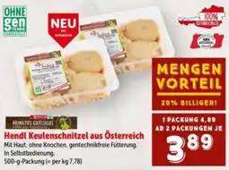 Interspar Hendl Keulenschnitzel aus Österreich Angebot