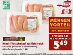 Interspar Hendl-Filetschnitzel aus Österreich Angebot