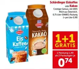 Interspar Schärdinger Eis Kaffee oder Kakao Angebot