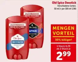 Interspar Old Spice Deostick Angebot