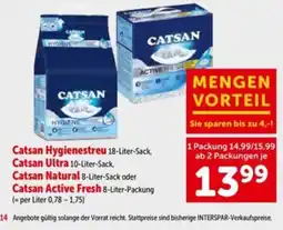 Interspar Catsan Hygienestreu Angebot