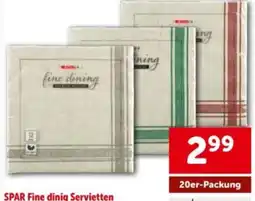 Interspar SPAR Fine dinig Servietten Angebot