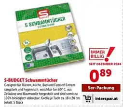 Interspar S-Budget Schwammtücher Angebot