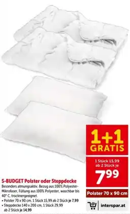 Interspar S-Budget Polster oder Steppdecke Angebot