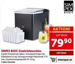 Interspar SimPex Basic Eiswürfelmaschine Angebot