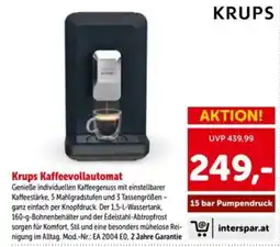 Interspar Krups Kaffeevollautomat Angebot