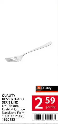 Transgourmet Quality Dessertgabel Serie Linz Angebot