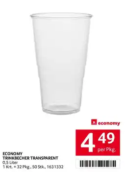 Transgourmet Economy Trinkbecher Transparent Angebot