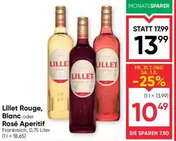 Maximarkt Lillet Rouge, Blanc oder Rosé Aperitif Angebot