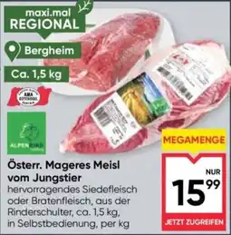 Maximarkt Österr. Mageres Meisl vom Jungstier Angebot
