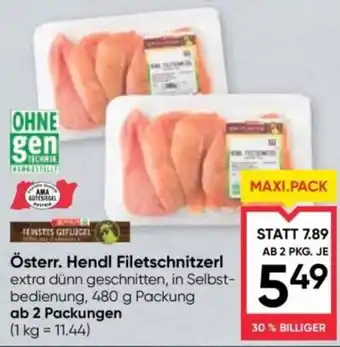 Maximarkt Österr. Hendl Filetschnitzerl Angebot
