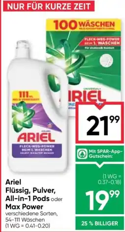 Maximarkt Ariel Flüssig, Pulver, All-in-1 Pods oder Max Power Angebot