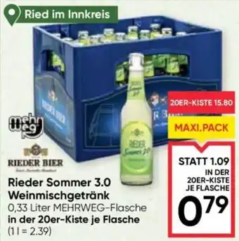 Maximarkt Rieder Sommer 3.0 Weinmischgetränk Angebot