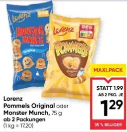 Maximarkt Lorenz Pommels Original oder Monster Munch Angebot