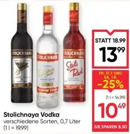 Maximarkt Stolichnaya Vodka Angebot