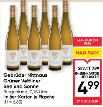 Maximarkt Gebrüder Nittnaus Grüner Veltliner See und Sonne Angebot