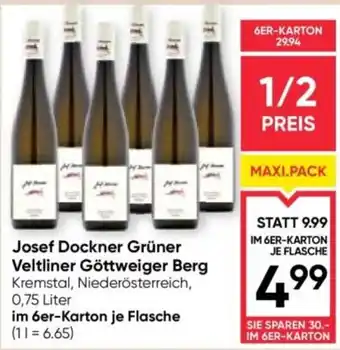 Maximarkt Josef Dockner Grüner Veltliner Göttweiger Berg Angebot