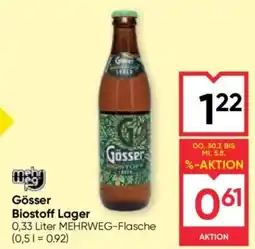 Maximarkt Gösser Biostoff Lager Angebot