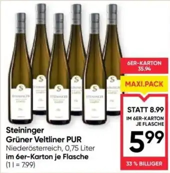 Maximarkt Steininger Grüner Veltliner PUR Angebot