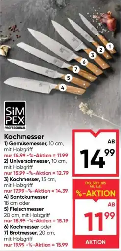 Maximarkt SimPex Professional Kochmesser Angebot