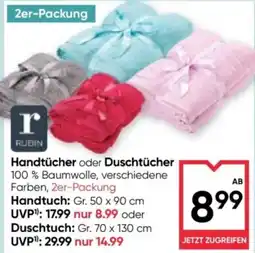 Maximarkt Handtücher oder Duschtücher Rubin Angebot