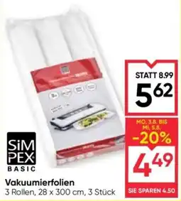Maximarkt SimPex Basic Vakuumierfolien Angebot